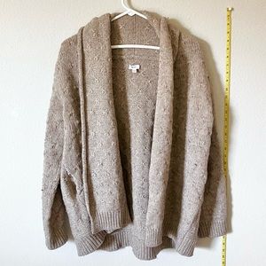 Vince Brown Wool Yak Autumn Knit Boho Simple Casual Cozy Cardigan Sweater (L)